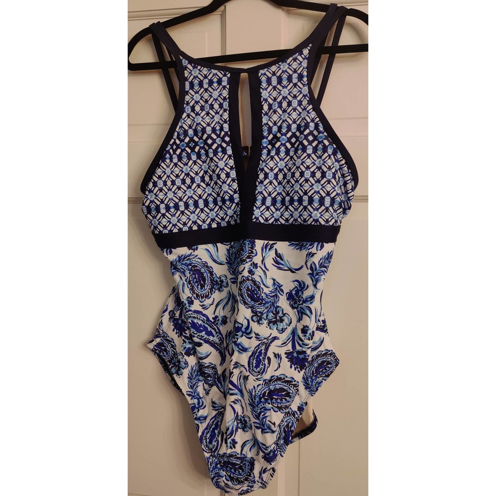 Coastal Blue Women Swimsuit Empire Waist Swimsuit NWT Sz XL